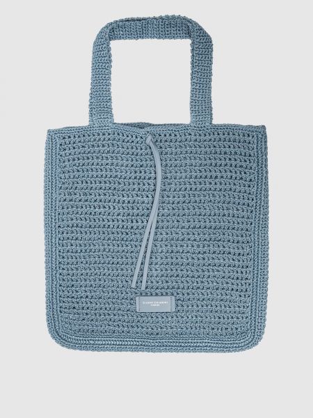 Голубая ажурная сумка шоппер Gianni Chiarini