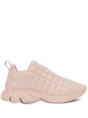 Sneakers i läder Burberry rosa