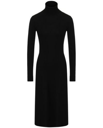 Кашемировое платье с высоким воротником Ralph Lauren - Черный