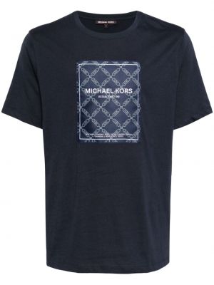 Koszulka bawełniana Michael Kors niebieska