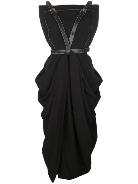 Mini vestido drapeado Proenza Schouler negro