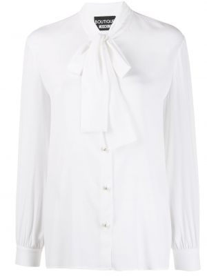 Camisa con lazo Boutique Moschino blanco