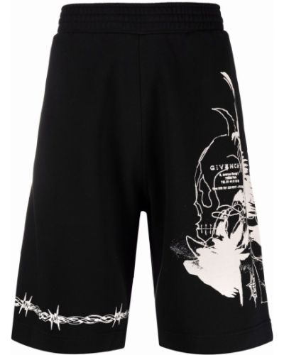 Pantalones cortos deportivos con estampado Givenchy negro