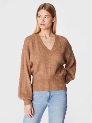Oversize пуловер Sisley кафяво