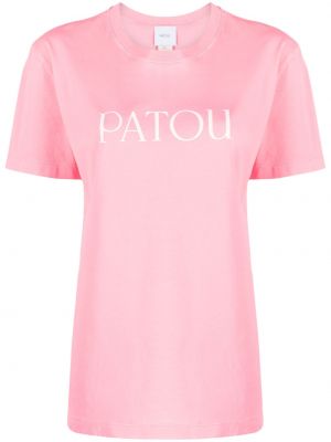 T-shirt con stampa Patou rosa