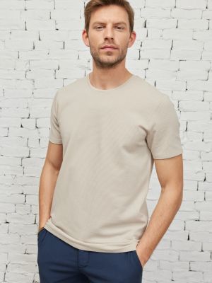 Polo marškinėliai slim fit Altinyildiz Classics smėlinė