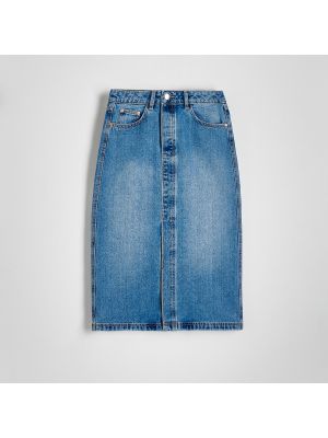 Spódnica jeansowa Reserved niebieska
