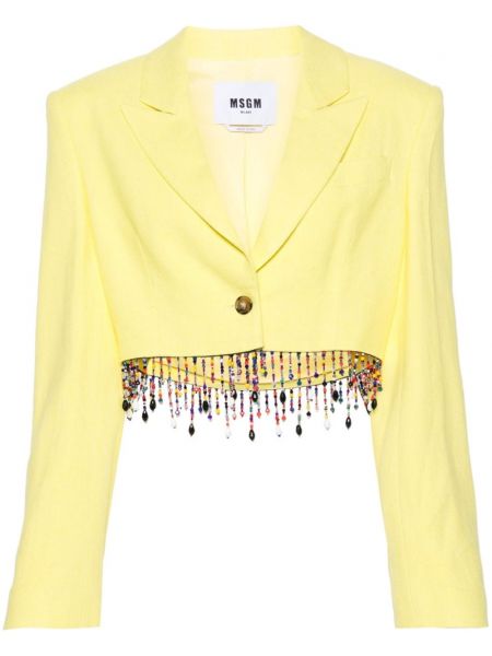 Blazer avec perles Msgm jaune