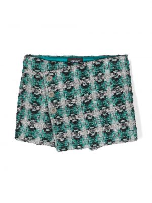 Tweed shorts for piger Versace Kids grøn