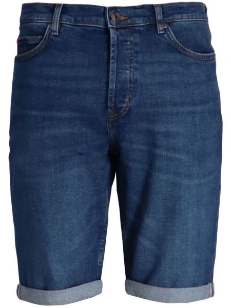 Kratke jeans hlače Hugo modra