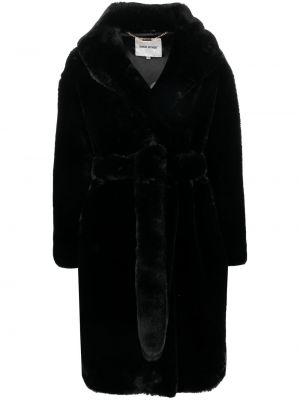 Manteau de fourrure à capuche Each X Other noir