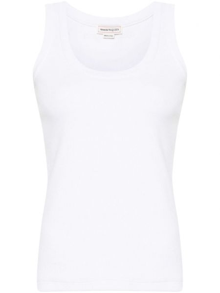 Tanktop med broderier Alexander Mcqueen hvid