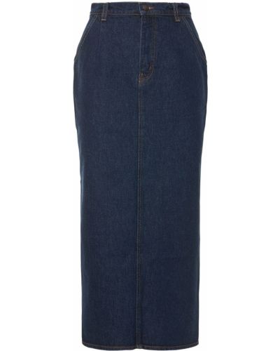 Jupe en jean taille haute en coton Magda Butrym bleu
