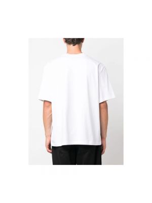 Camiseta de algodón de cuello redondo Studio Nicholson blanco