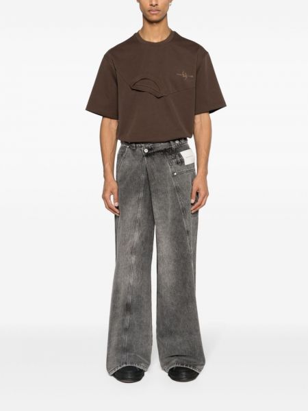Asymmetrische jeans ausgestellt Feng Chen Wang