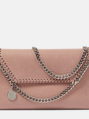 Кожаная сумка через плечо из искусственной кожи Stella Mccartney розовая