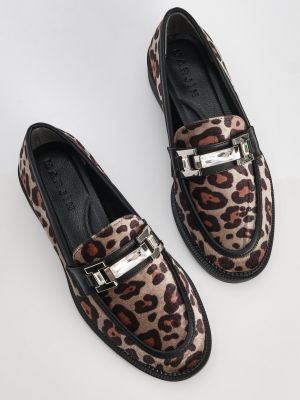 Pantofi loafer cu model leopard cu cataramă Marjin
