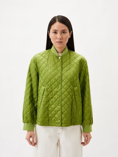 Утепленная демисезонная куртка Max Mara Leisure зеленая