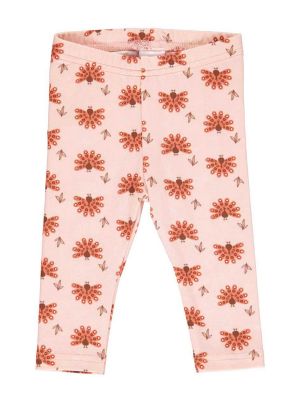 Fred's World by GREEN COTTON Legíny 'Peacock'  rosé / koralová / hnedá / biela