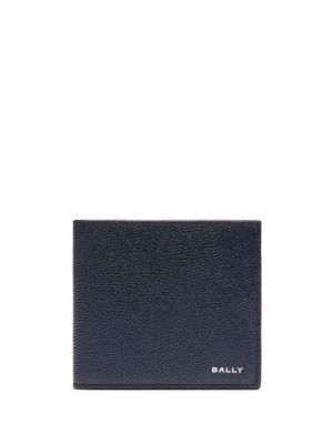 Usnjena denarnica Bally modra