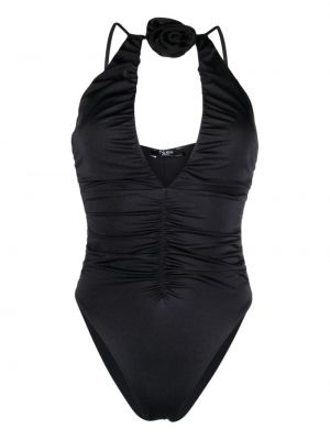 Květinové plavky Noire Swimwear černé