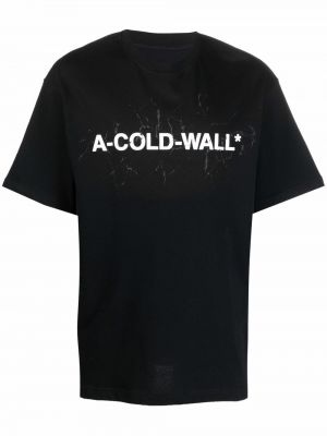 Camiseta con estampado A-cold-wall* negro