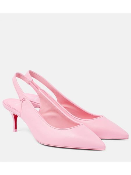 Slingback lær stropper pumper Christian Louboutin rosa