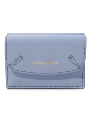 Кожаный кошелек Giorgio Armani голубой