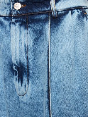 Jeansy z wysoką talią bawełniane relaxed fit Giuseppe Di Morabito niebieskie