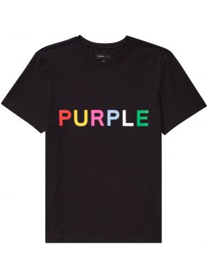 Памучна тениска с принт Purple Brand
