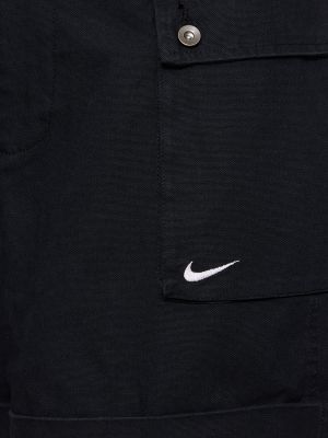 Pleteni cargo kratke hlače Nike črna