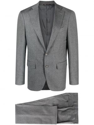 Vlněný oblek Canali šedý
