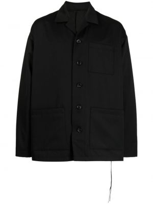 Volnena jakna s potiskom Mastermind World črna