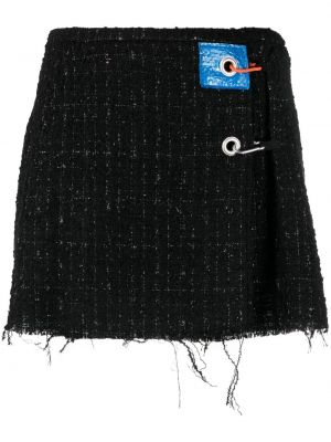 Tvídové mini sukně Heron Preston černé