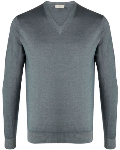 Jersey con escote v de tela jersey Altea gris
