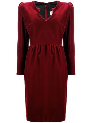 Ravna haljina Saint Laurent crvena