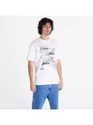 Džíny s krátkými rukávy Calvin Klein bílé