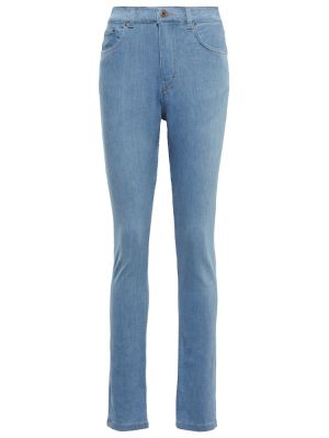 Kõrge vöökohaga kitsa lõikega teksapüksid Y Project sinine