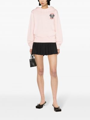 Kokvilnas kapučdžemperis ar izšuvumiem Kenzo rozā