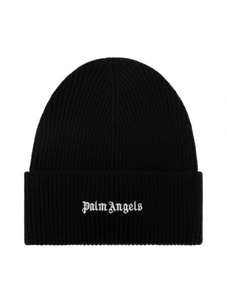Haftowana czapka Palm Angels czarna