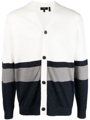 Cardigan a righe Theory bianco