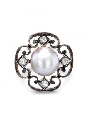 Rózsaarany gyűrű gyöngyökkel Pragnell Vintage