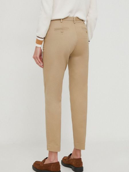 Přiléhavé kalhoty Sisley béžové