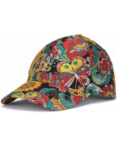 Cappello con visiera in tessuto jacquard Dolce & Gabbana nero