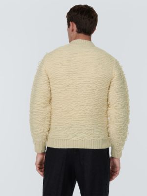 Sweter wełniany Dries Van Noten beżowy