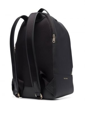 Pruhovaný kožený batoh Paul Smith černý