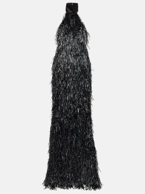 Robe longue Laquan Smith noir