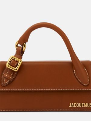 Kožená nákupná taška Jacquemus hnedá