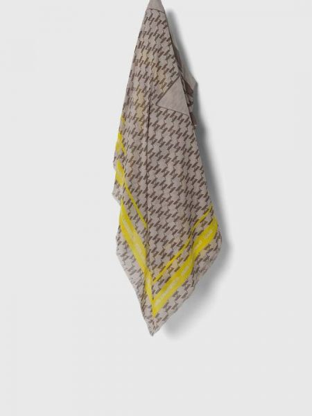 Шелковый шарф Karl Lagerfeld бежевый