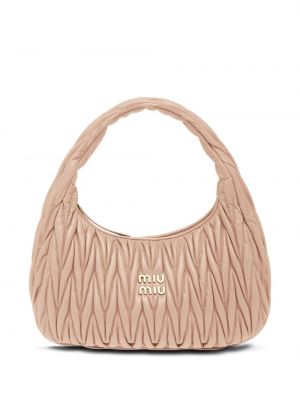 Lær shoppingbag Miu Miu